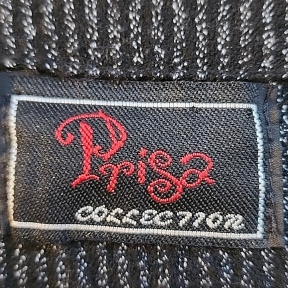 VINTAGE PRISA Boxy Tunic Top L XL 1X 2X Oversized Shirt Artsy Black Lagenlook - Picture 10 of 15